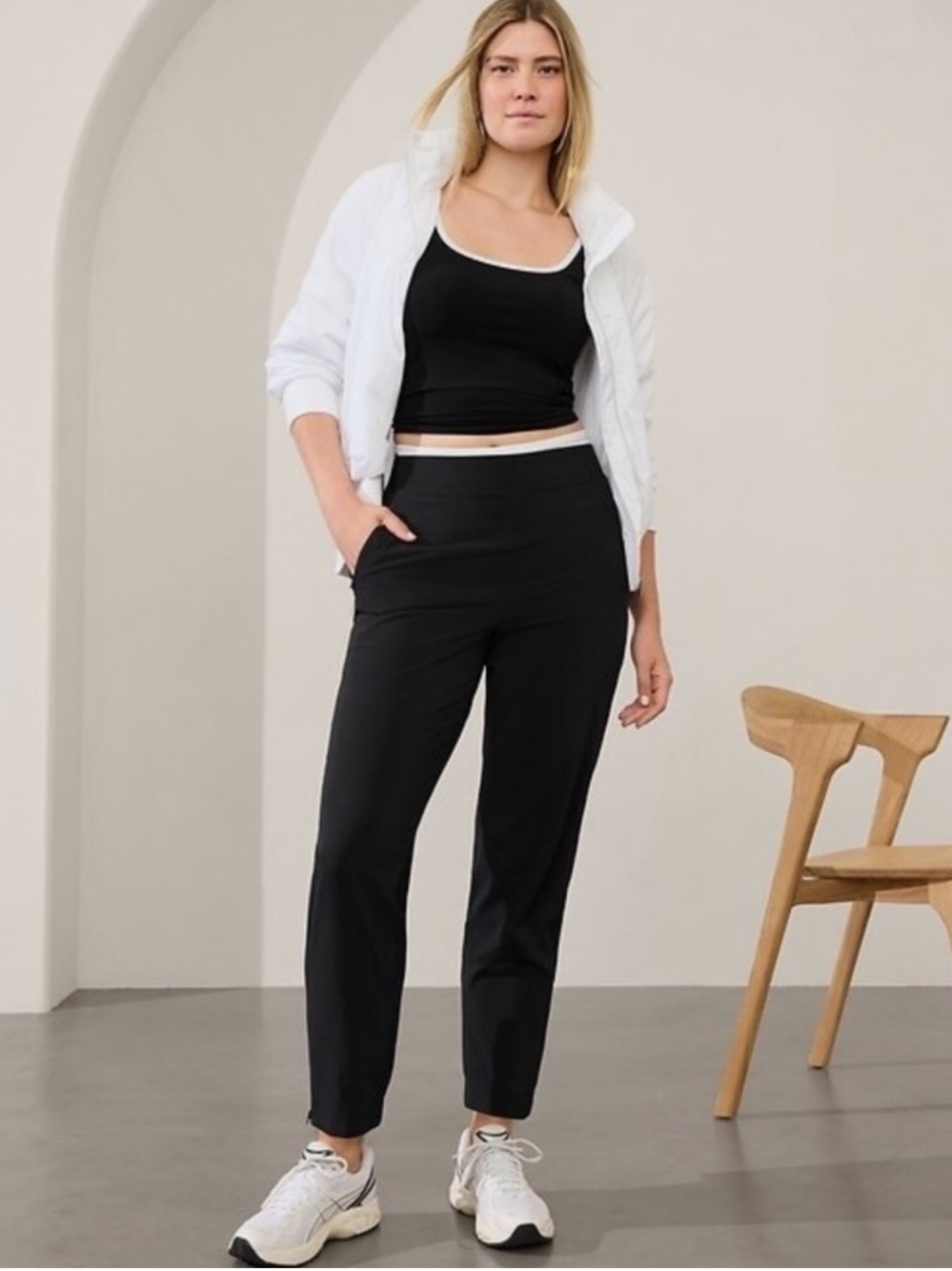 Athleta Brooklyn Heights Jogger Pants with Zippers Black Size 12